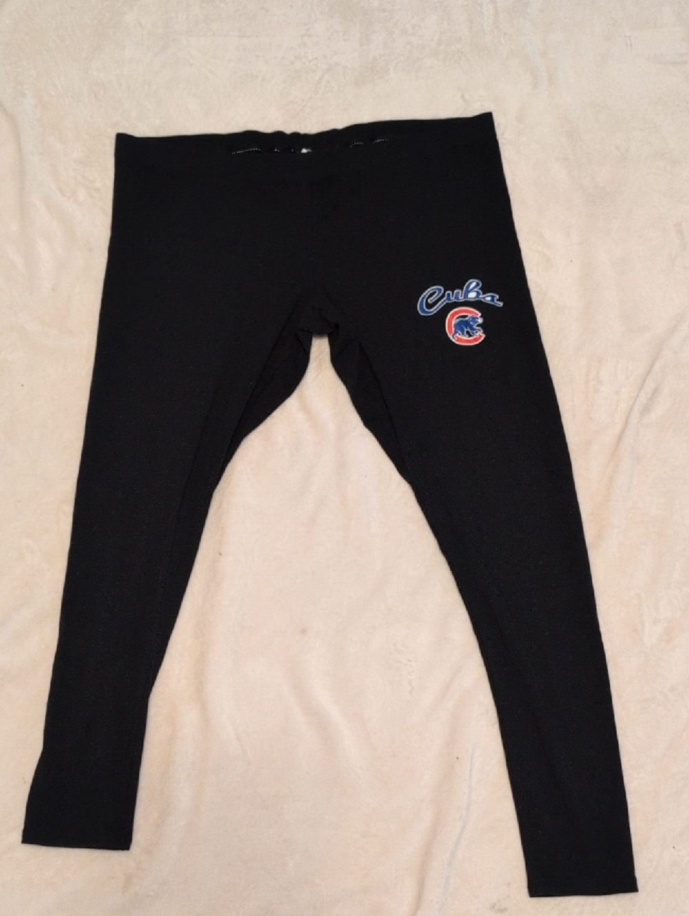 Concept Sports Woman's Chicago Cubs Black Leggings Size XL